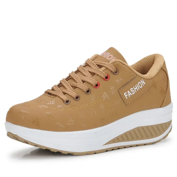 Lace Up Rocker Sole Sneakers - Image 4