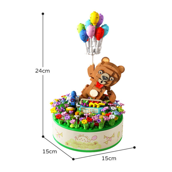Carousel music box assembly music box ornaments building blocks children's boys and girls toys Christmas gifts - Image 8