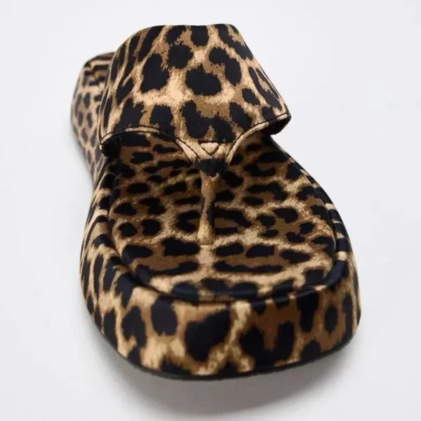 Leopard Toe Post Sandals - Image 4