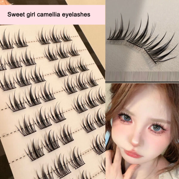 Sunflower Comics Pure Desire Eyelash Simulation Natural Thickening Large Segmented Trilogy False Eyelash Laziness - Image 26