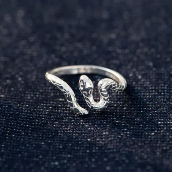 925 Sterling Silver Snake Ring - Image 4