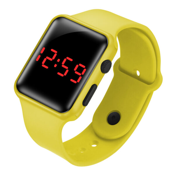 LED electronic watch/student fashion sports LED Apple square silicone electronic watch - Image 7