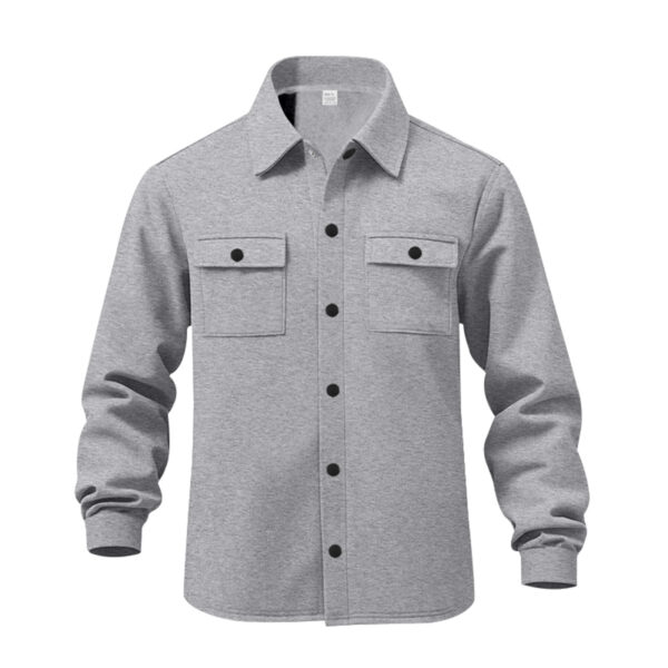 American casual men's single breasted solid color casual jacket jacket for men - Image 4