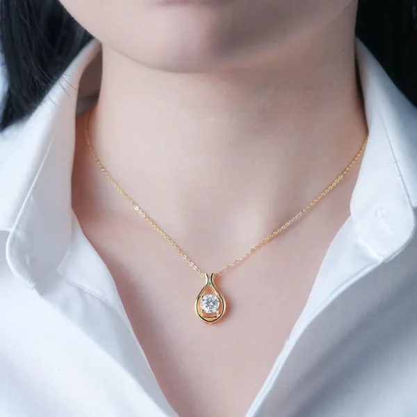 2 Carat Moissanite 925 Sterling Silver Pendant Necklace - Image 6