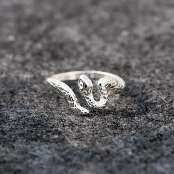 925 Sterling Silver Snake Ring - Image 2