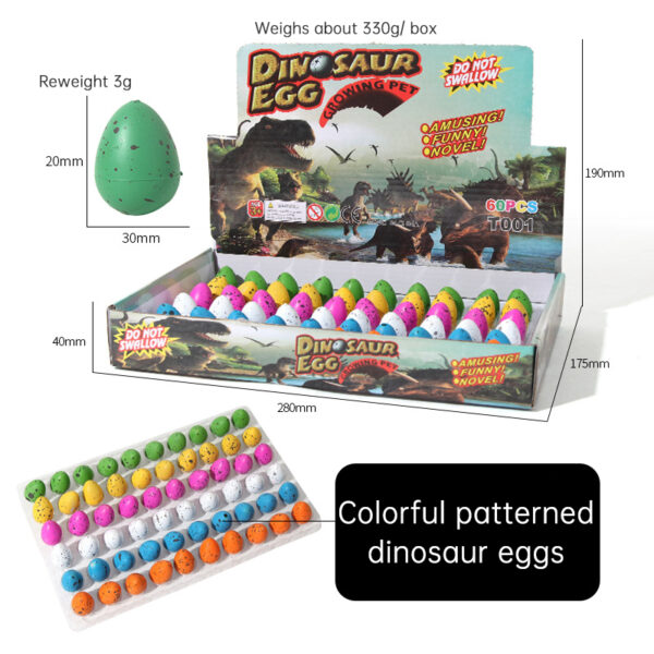 Dinosaur egg children soak in water to expand hatching small toys cracked shell simulation animal - Image 5