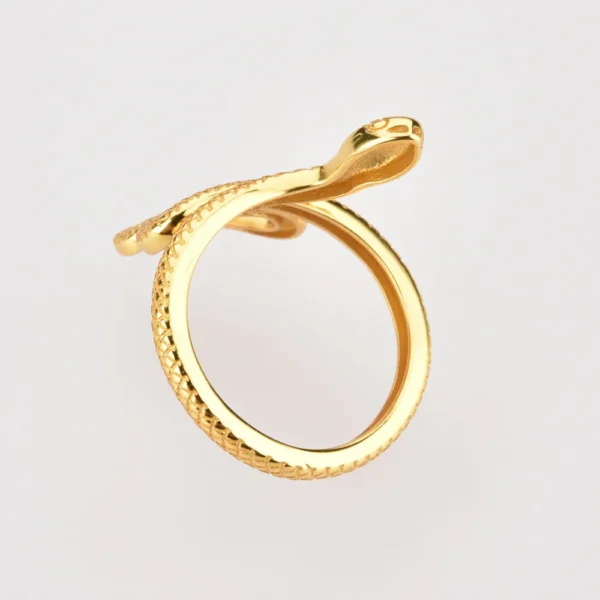 925 Sterling Silver Snake Shape Ring - Image 3