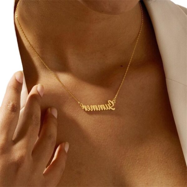 Personalized necklace 18K gold-plated personalized name necklace, birthday gift, Mother's Day gift - Image 5