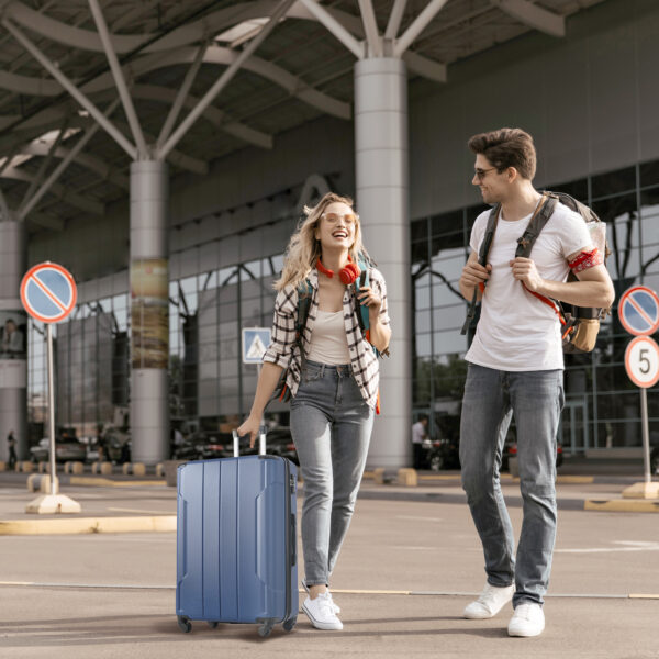 Hardshell Luggage Sets 3 Pcs Spinner Suitcase with TSA Lock Lightweight 20''24''28'' Blue + ABS - Image 12