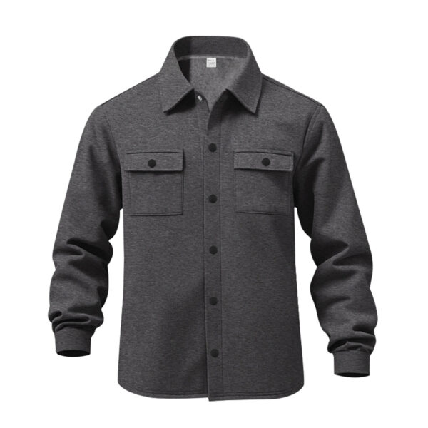 American casual men's single breasted solid color casual jacket jacket for men - Image 5