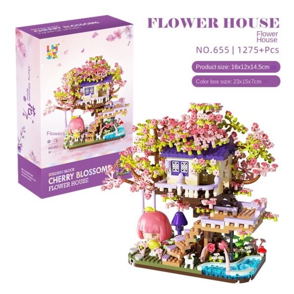 Flower House Assembly Building Blocks Microparticle Toys Christmas Gift - Image 6
