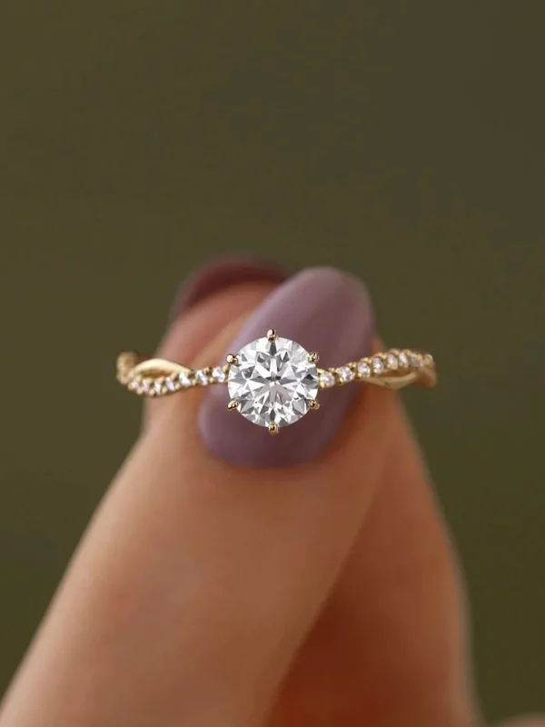 925 Sterling Silver Inlaid Zircon Ring - Image 3