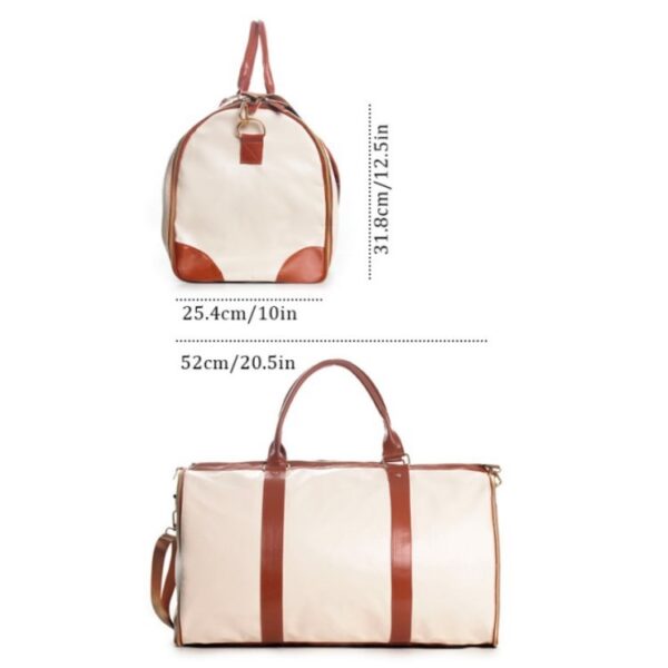 Convenient Travel Carrying Clothing Bag Large PU Leather Travel Luggage Bag Women's Fashion Travel - Image 6