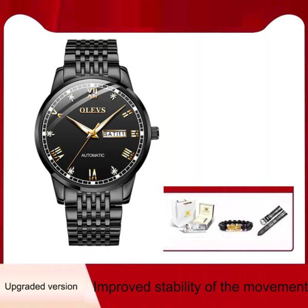 Men's Watch Men's Mechanical Watch Fully Automatic Simple Wind Waterproof Night Light Watch - Image 7
