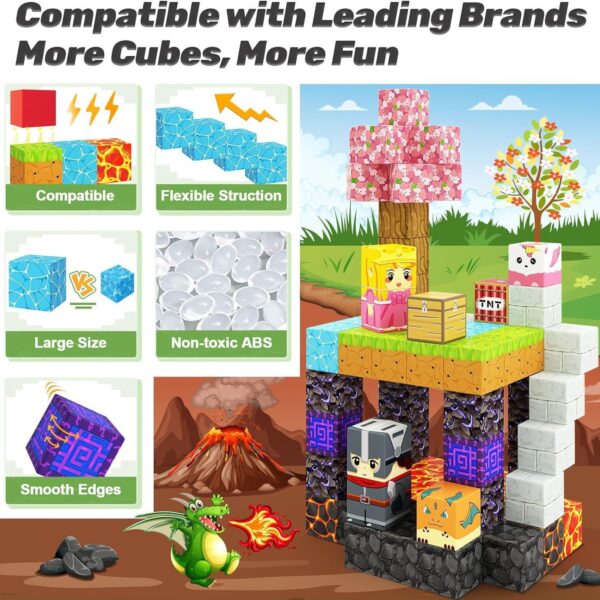 Magnetic cube Children's Educational Puzzle Assembly Toy Gift - Image 3