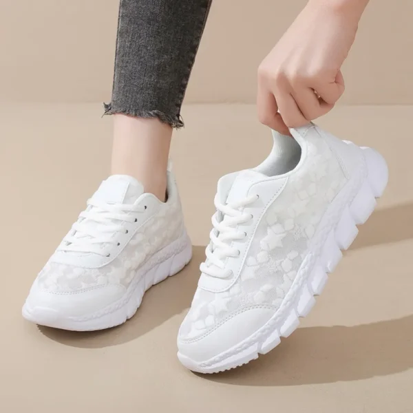 Lace Up Round Toe Star Mesh Athletic - Image 9