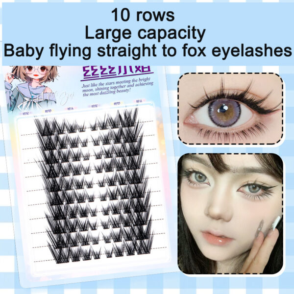 Sunflower Comics Pure Desire Eyelash Simulation Natural Thickening Large Segmented Trilogy False Eyelash Laziness - Image 11