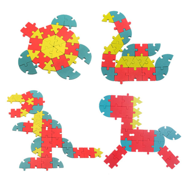 Buckle creative fun puzzle for children's early education puzzle, geometric shapes, numbers and letters, versatile puzzle board - Image 5