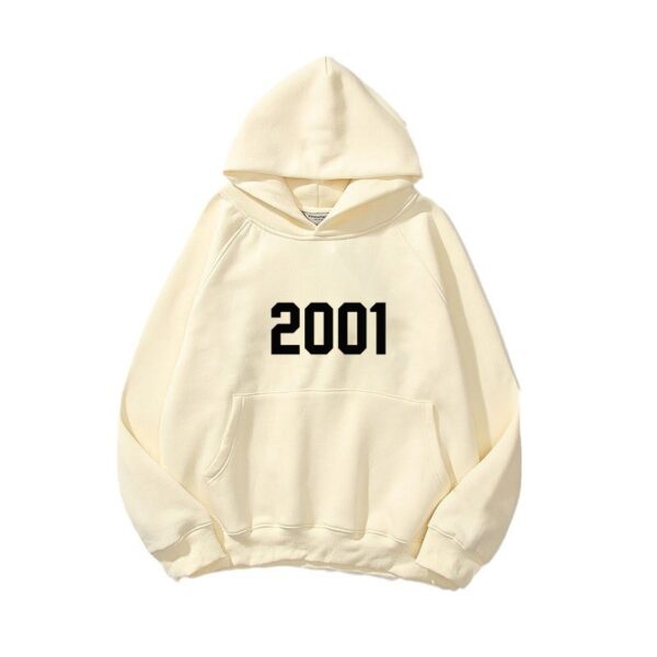 New style shoulder sleeves, double-layer hat, double line trendy brand hoodie, high street loose and plush 2001 word hoodie for men  Women's Hoodie - Image 6