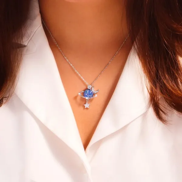 Starry Sky Global Moon Star Set Zircon Necklace Women's Fashion Clavicle Chain - Image 4