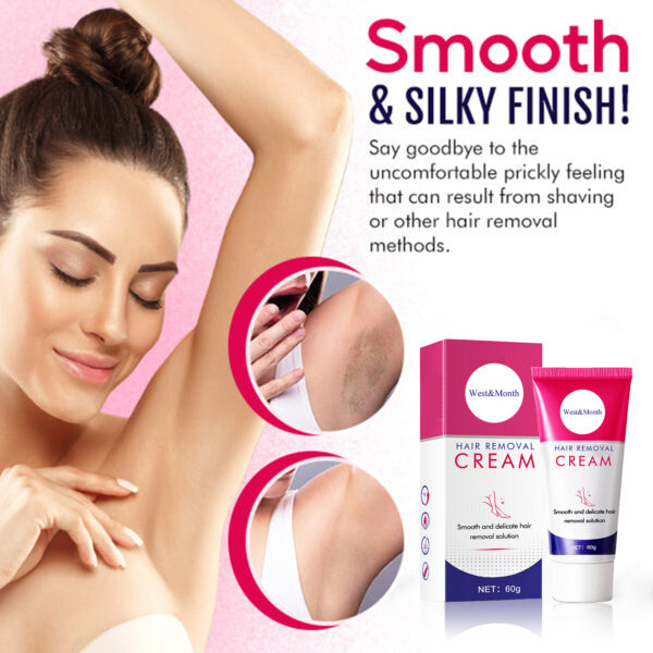 Hair Removal Cream, Gentle Cleansing Tender Hair Removal Cream - Image 4