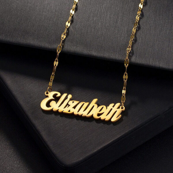 DIY Name Customization Necklace Women's Personalized Lip Chain Fashion Versatile Clavicle Neck Chain - Image 2