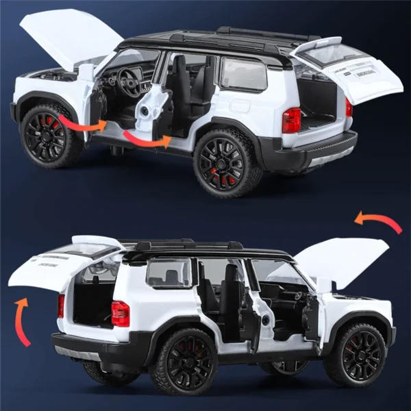 1: 32 Prado car model alloy sound and light simulation SUV domineering off-road vehicle boy toy car decoration - Image 5