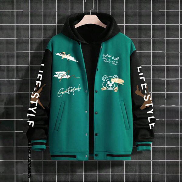 Men's baseball jacket, spring and autumn trendy brand American high street hooligan handsome youth men's loose casual jacket for men - Image 14