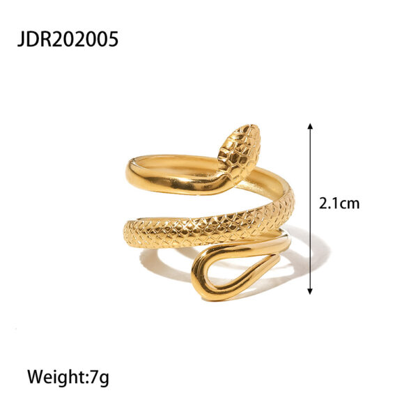 Retro style ring snake shaped ring women's ring fashionable temperament bracelet - Image 6