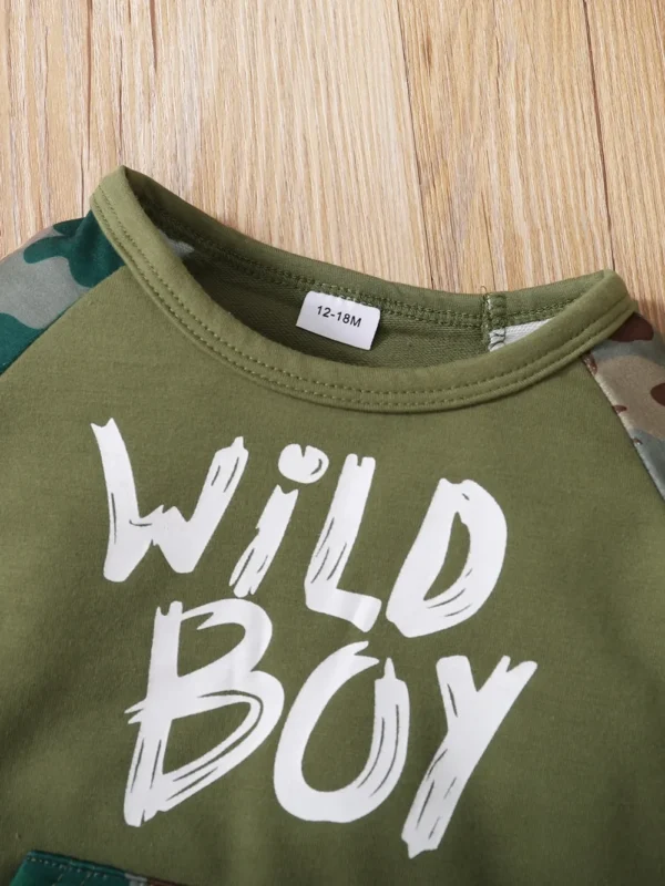 Children's Camouflage Top and Pants Set - Image 4