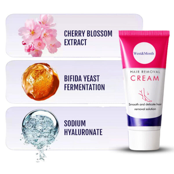 Hair Removal Cream, Gentle Cleansing Tender Hair Removal Cream - Image 6