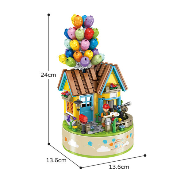 Carousel music box assembly music box ornaments building blocks children's boys and girls toys Christmas gifts - Image 9