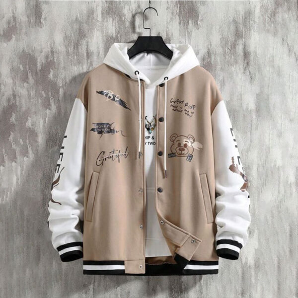 Men's baseball jacket, spring and autumn trendy brand American high street hooligan handsome youth men's loose casual jacket for men - Image 4