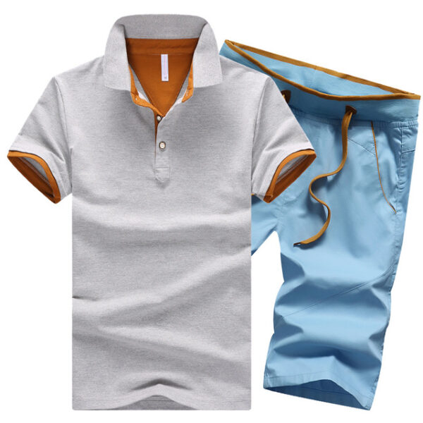 Polo shirt Cotton Mens Sets Summer Button Polo Shirts Sets Turn Down Mens Shorts 4XL Men Clothes 2 Piece Set Elastic Waist Shorts - Image 18