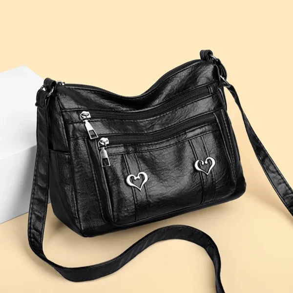 PU Leather Multi-Pockets Crossbody Bag - Image 6