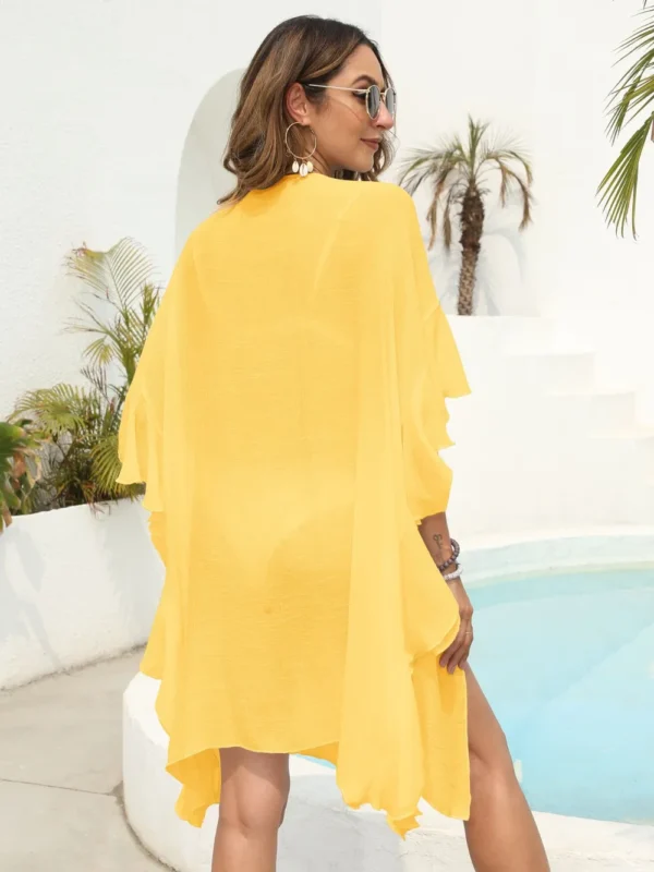 Women's loose beach vacation sun protection jacket bikini top and cover up shirt - Image 20