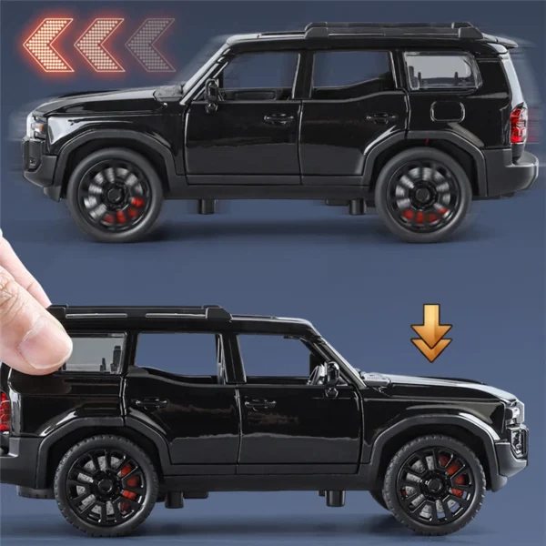 1: 32 Prado car model alloy sound and light simulation SUV domineering off-road vehicle boy toy car decoration - Image 6