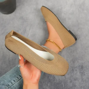 Flat bottomed lazy single shoe women's flying woven breathable casual versatile bean shoes