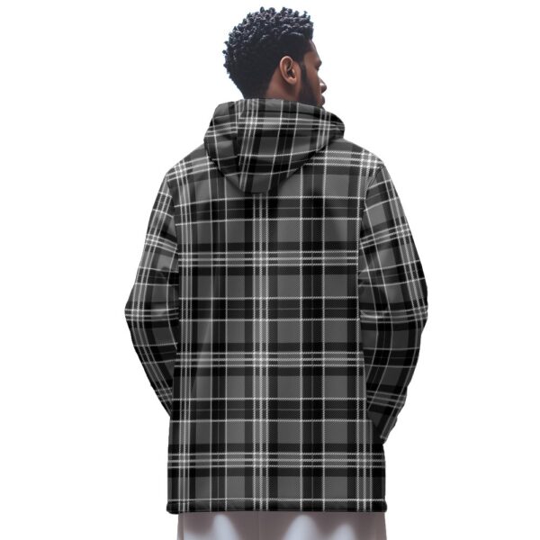 Cotton jacket with 3D checkered print for men thick velvet cotton jacket with inner lining - Image 4