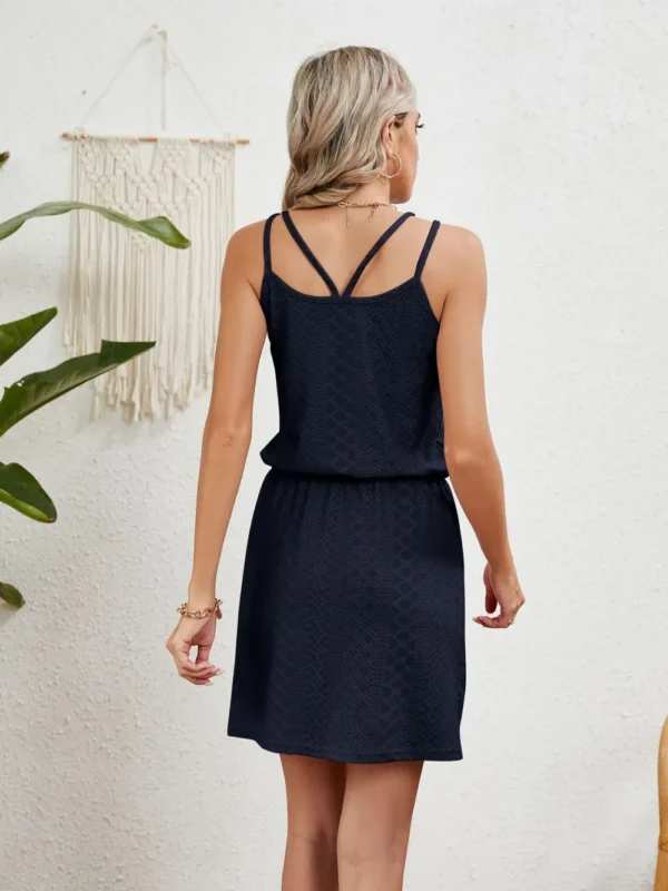 Hollow swimsuit cover cross back bohemian summer dress - Image 21