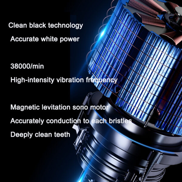 Adult electric toothbrush with three sides rechargeable sonic vibration waterproof electric toothbrush - Image 4
