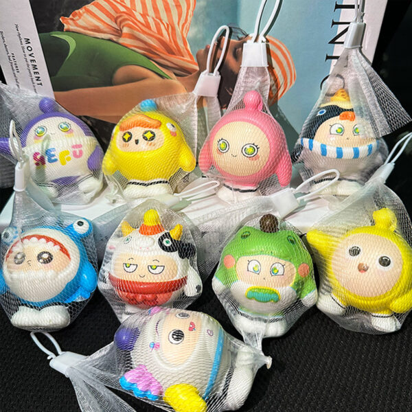 Netbag Egg Boy Party Pinch Music Stress Relief Toy Slow Rebound Ventilatory Artifact Cartoon Stress Relief Student Small Gift Item - Image 7