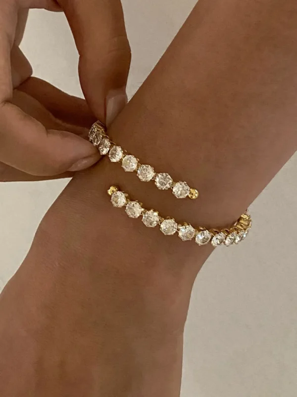 Stainless Steel Inlaid Zircon Bracelet - Image 5