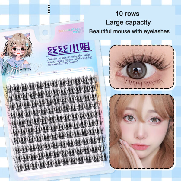 Sunflower Comics Pure Desire Eyelash Simulation Natural Thickening Large Segmented Trilogy False Eyelash Laziness - Image 6