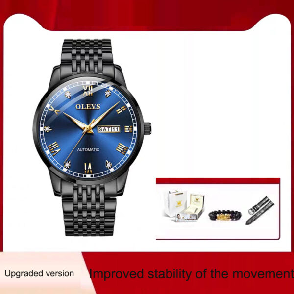 Men's Watch Men's Mechanical Watch Fully Automatic Simple Wind Waterproof Night Light Watch - Image 6