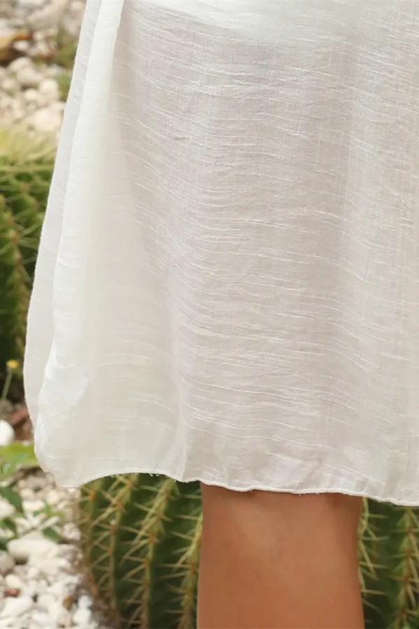 Splicing Beach Skirt Hook Flower Beach Hoodie Bamboo Cotton Beach Strap Skirt Ethnic Style - Image 8