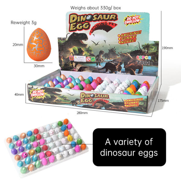 Dinosaur egg children soak in water to expand hatching small toys cracked shell simulation animal - Image 2