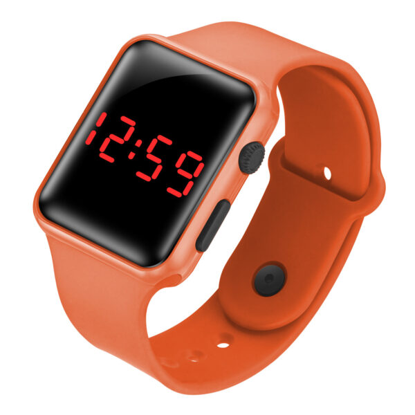 LED electronic watch/student fashion sports LED Apple square silicone electronic watch - Image 13