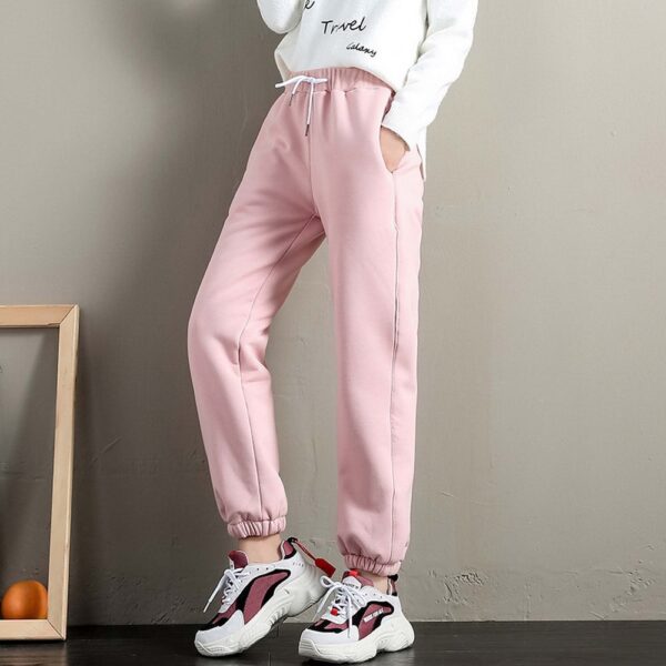 Winter Women Gym Sweatpants Workout Fleece Trousers Solid Thick Warm Winter Female Sport Pants Running Pantalones Mujer - Image 6