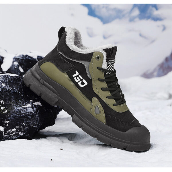 Winter fleece warm Martin boots men's casual sports versatile Korean version anti cold snow boots - Image 5